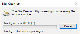 The Disk Clean-up utility removing files