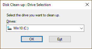 Drive selection window