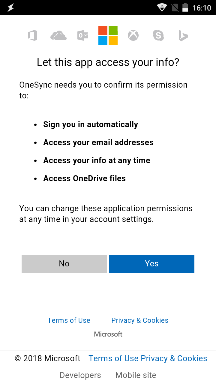 Connect OneSync to OneDrive (2/2)