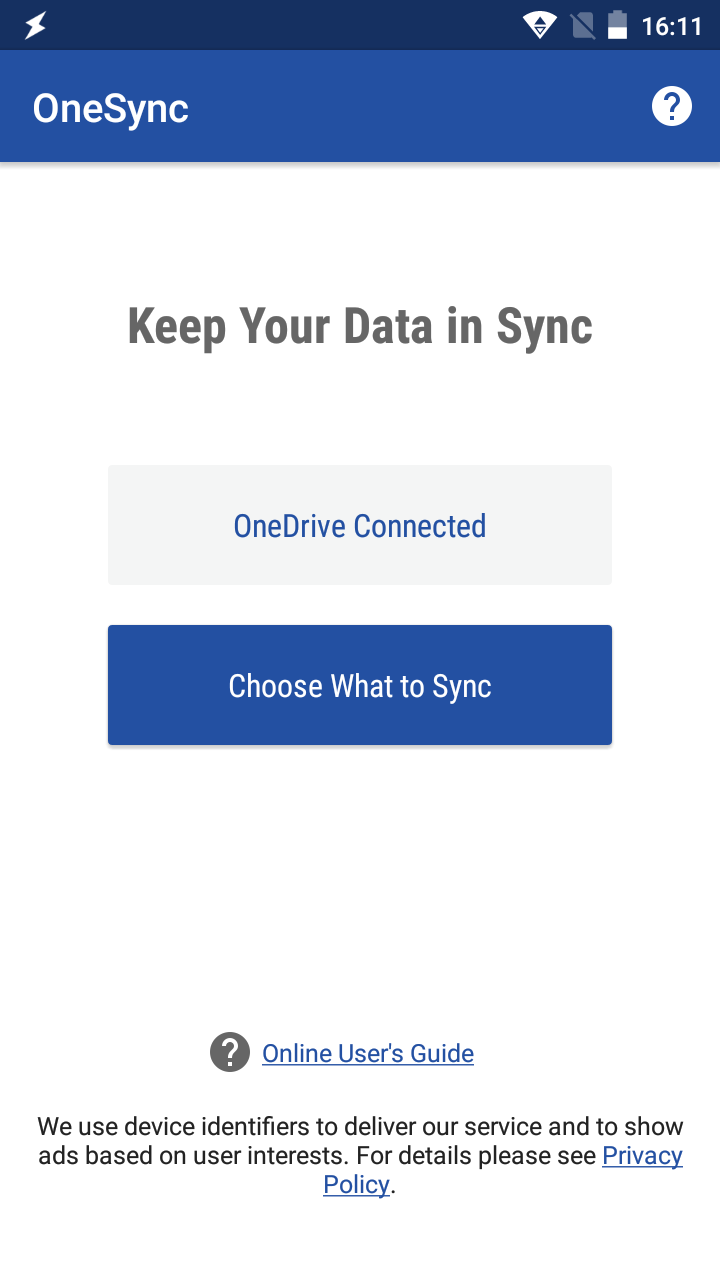Select 'Choose what to Sync'